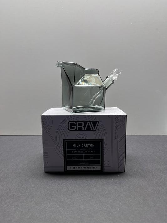 Grav Color Milk Carton Bubbler