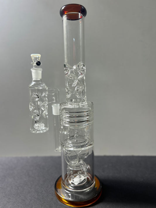 17.5" Double Shower Head Donut Water Pipe