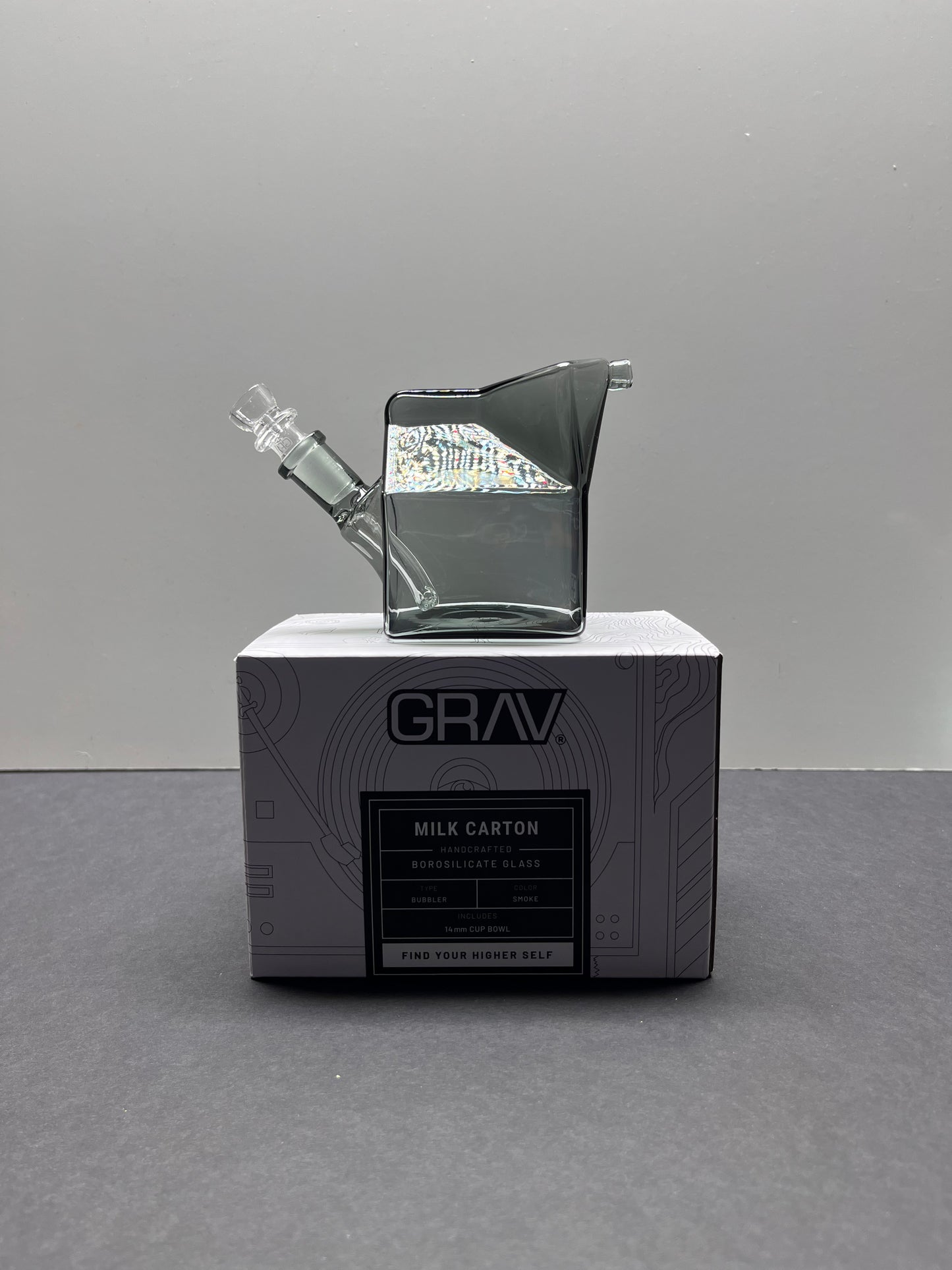 Grav Color Milk Carton Bubbler
