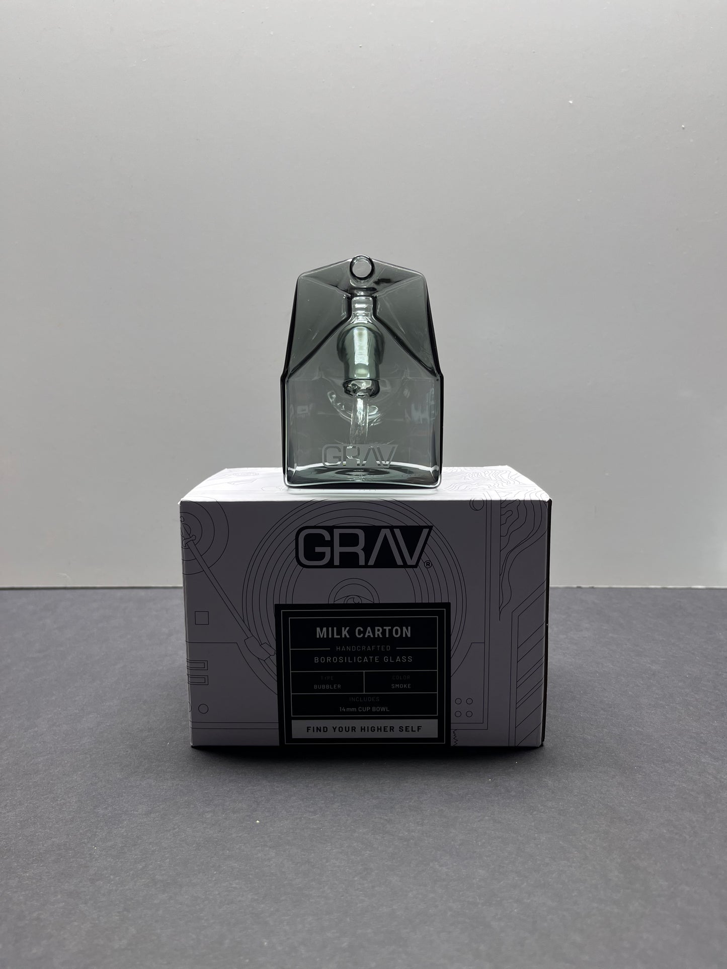 Grav Color Milk Carton Bubbler