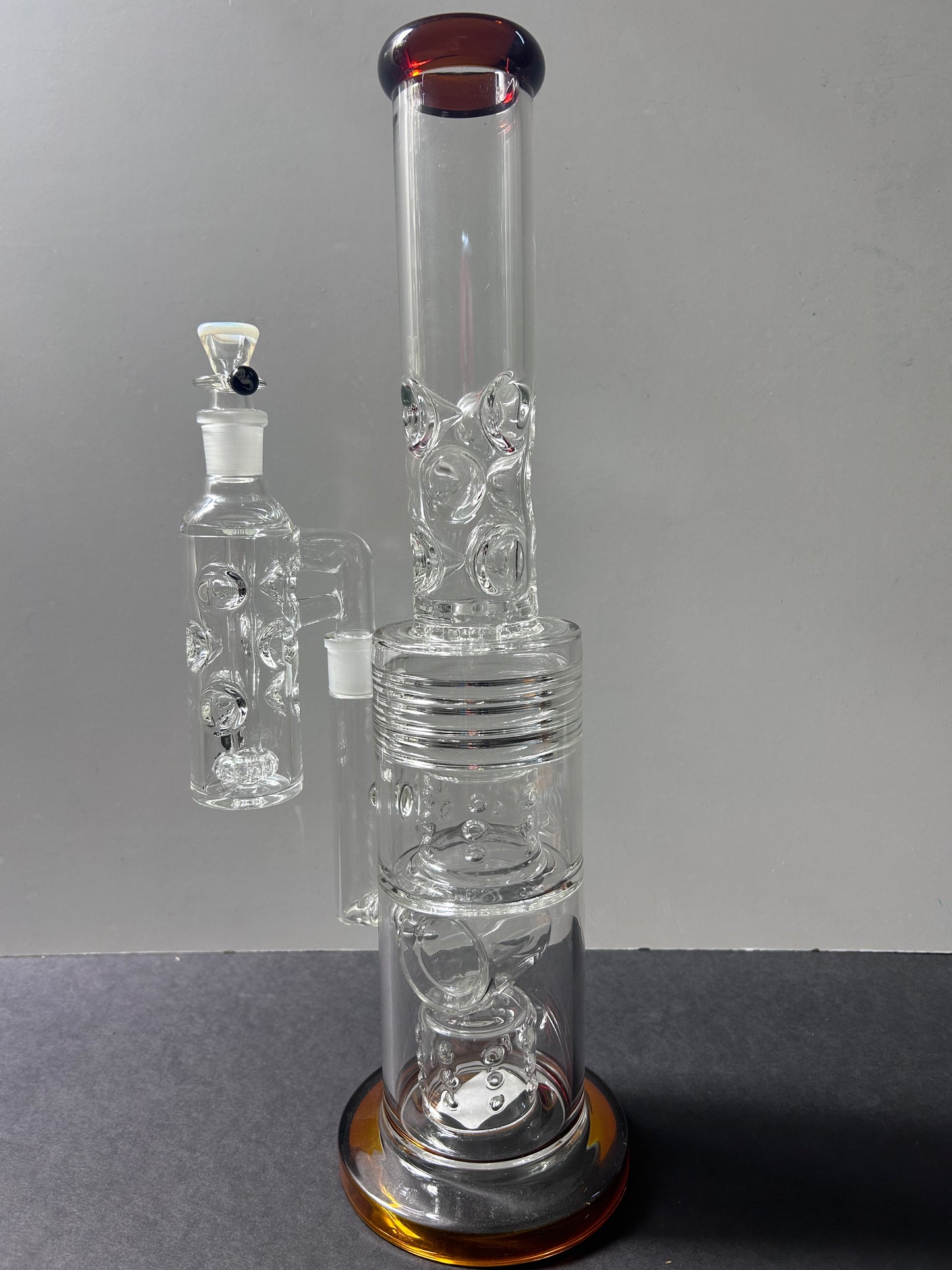 17.5" Double Shower Head Donut Water Pipe